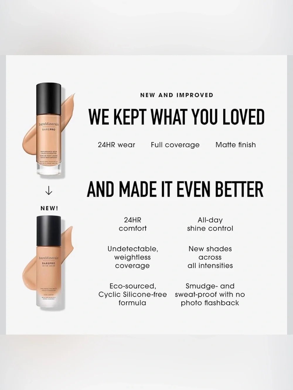 bareminerals Barepro 24HR Wear Matte Liquid Foundation Fair 10 Warm